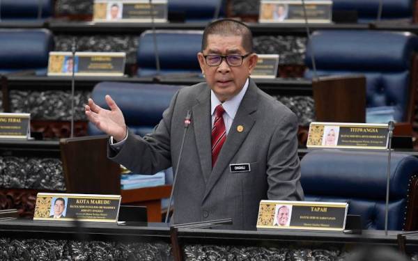 Maximus menjawab soalan pada Mesyuarat Kedua Penggal Kelima Parlimen ke-14 bagi Persidangan Dewan Rakyat di Bangunan Parlimen hari ini. - Foto Bernama