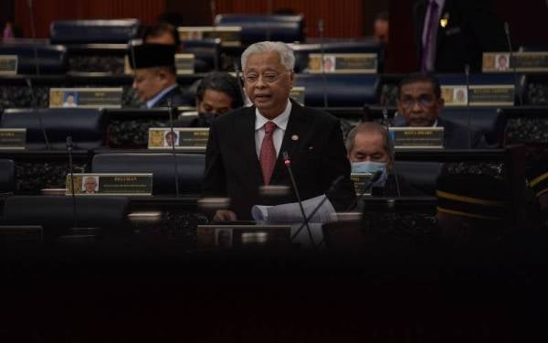 Ismail Sabri ketika menghadiri Mesyuarat Kedua Penggal Kelima Parlimen ke-14 bagi Dewan Rakyat di Bangunan Parlimen pada Rabu. - Foto Bernama