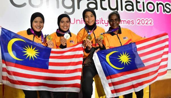 Kuartet 4x100 wanita antara penyumbang pingat emas dalam sukan olahraga