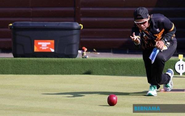 Siti Zalina Ahmad mara dalam kelompok lapan terbaik dalam acara singles (perseorangan) wanita.- Foto Bernama