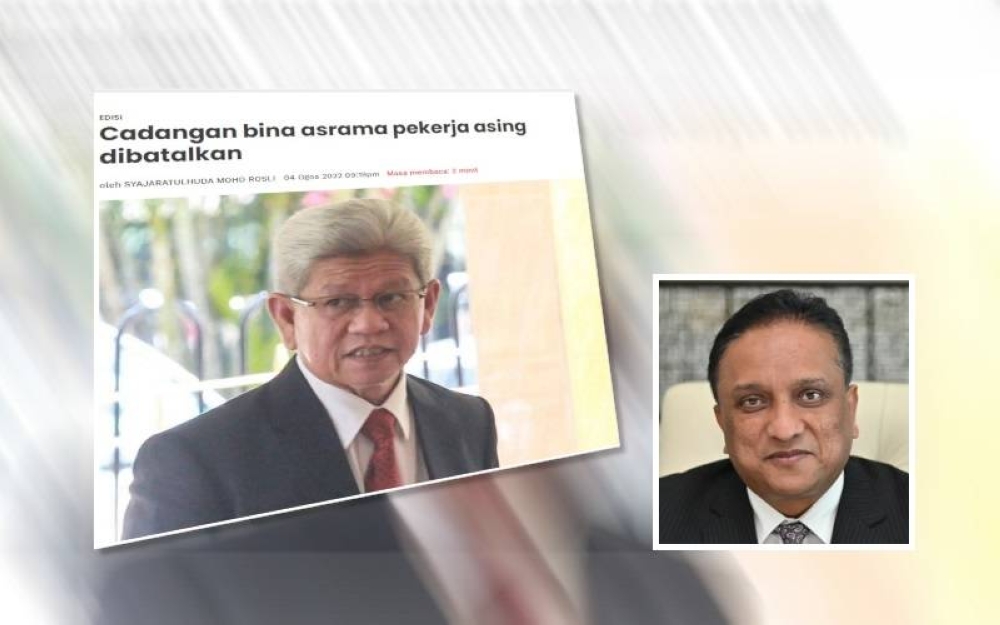 Laporan Sinar Harian pada Khamis mengenai pembatalan cadangan pembinaan kuarters penginapan pekerja berpusat (CLQ) di Taman Perindustrian Pulau Pinang selepas mendapat bantahan pelbagai pihak khususnya penduduk di sekitar Bertam, Kepala Batas. Gambar kecil: Reezal Merican