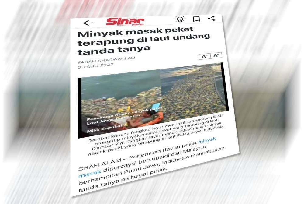 Laporan Sinar Harian.