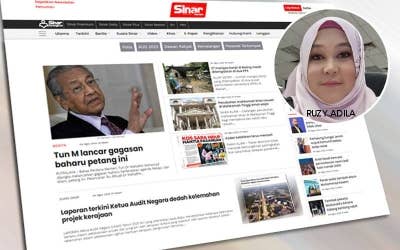 Website baharu Sinar Harian 
