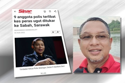 Laporan Sinar Harian. (Abdul Hisham)