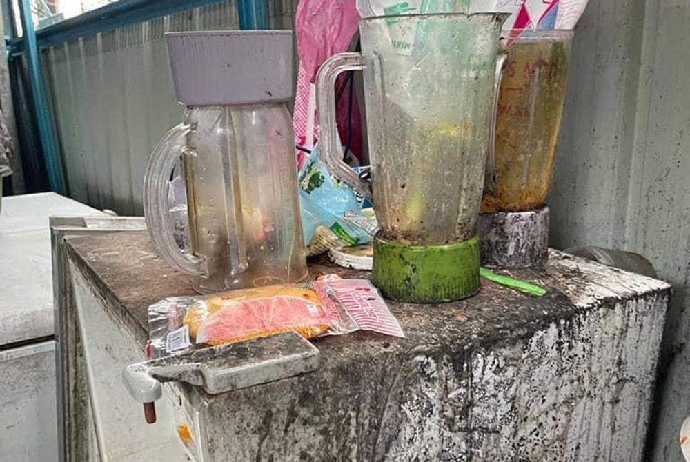 Alatan memasak yang kotor yang dikesan MBK.