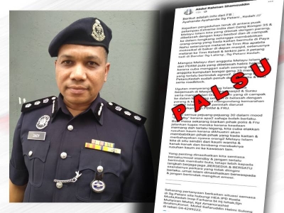 Tangkap layar berhubung kejadian pergaduhan melibatkan kaum yang berlaku di Sungai Petani adalah tidak benar. (Gambar dalam : Zaidy)