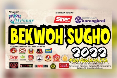 Bekwoh Sugho 2022 akan diadakan pada 28 Ogos ini di Kompleks Kumpulan Karangkraf.