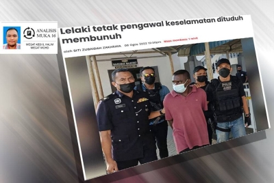 Pada Isnin Sinar Harian melaporkan, suspek kes pengawal keselamatan yang dilibas pedang hingga maut dihadapkan ke di Mahkamah Sesyen Sungai Petani pada Isnin atas tuduhan membunuh.