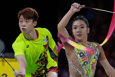 Pemain badminton negara, Tze Yong Ng (kiri) dan gimnas negara, Ng Joe Ee antara atlet yang menyerlah pada Birmingham 2022. - Foto Bernama