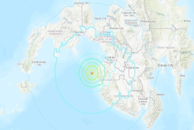 Gempa bumi berukuran 5.8 pada skala Richter menggegarkan wilayah Maguindanao di selatan Filipina pada petang Sabtu.