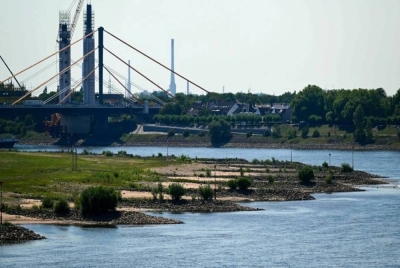 Beberapa kawasan di sepanjang sungai itu hanya catat bacaan 38 sentimeter dari dasar sungai. - Foto AFP
