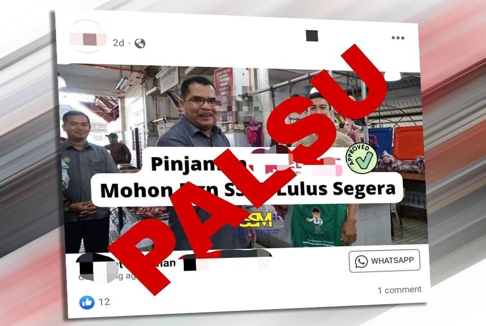 Gambar Zakaria dikesan disalah guna sebuah syarikat pinjaman wang pada Khamis.