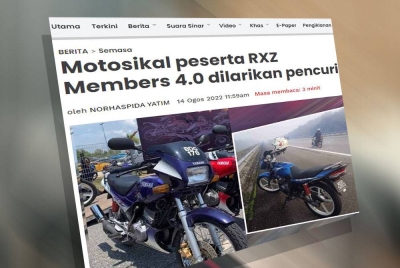 Laporan Sinar Harian pada Ahad.