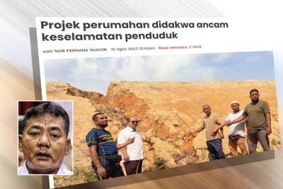 Sinar Harian pada Isnin menyiarkan kira-kira 300 penduduk membabitkan 50 buah rumah di kedua-dua kampung itu hidup dalam keresahan berikutan pembangunan projek perumahan dalam kampung itu didakwa mengancam keselamatan penduduk. Gambar kecil: Rahmad