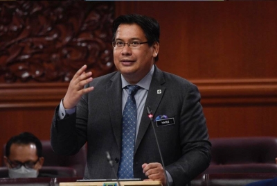 Yamani Hafez pada Persidangan Dewan Negara di Bangunan Parlimen pada Isnin. - Foto Bernama 