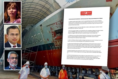 PH memberi jaminan akan menyambung kembali siasatan berhubung skandal LCS. (Gambar kecil: Teo Nie Ching, Fahmi Fadzil, Khalid Samad)