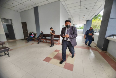 Akif Rusli ketika hadir di mahkamah pada Khamis.