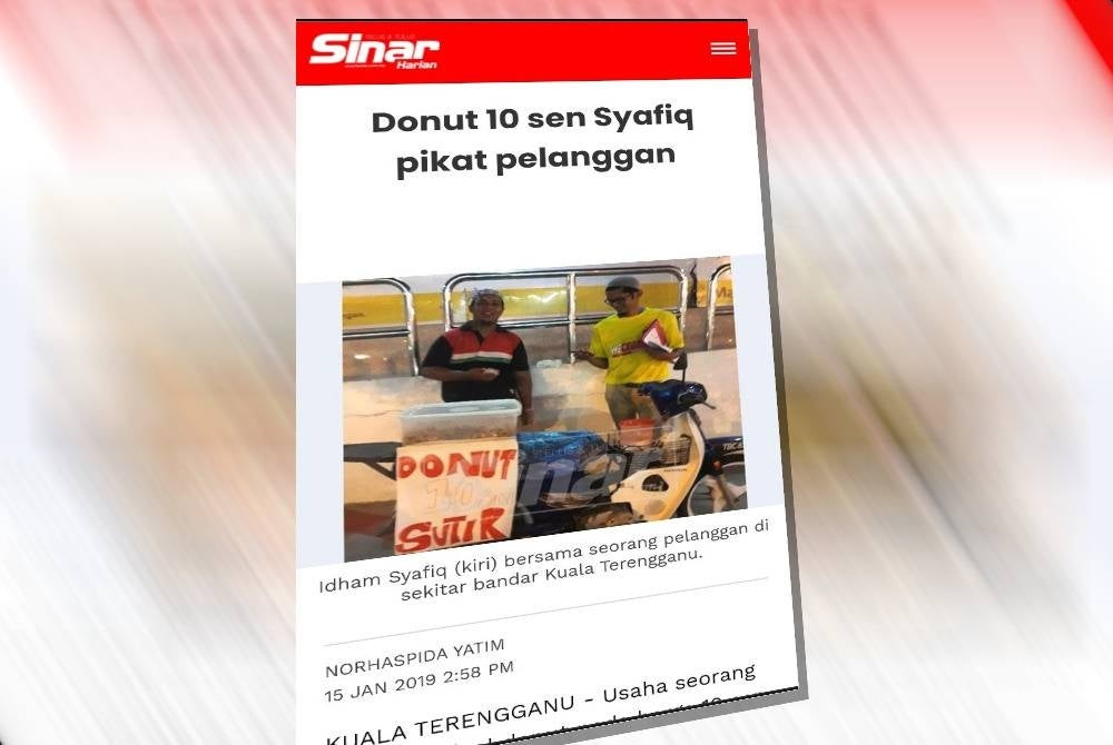 Laporan Sinar Harian pada Januari 2019. 