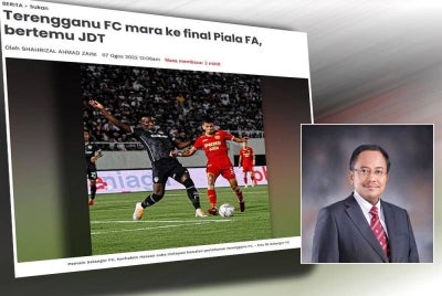 Terengganu mengisytiharkan 11 September sebagai cuti peristiwa sempena perlawanan akhir Piala FA 2022. (gambar dalam : Ahmad Samsuri)