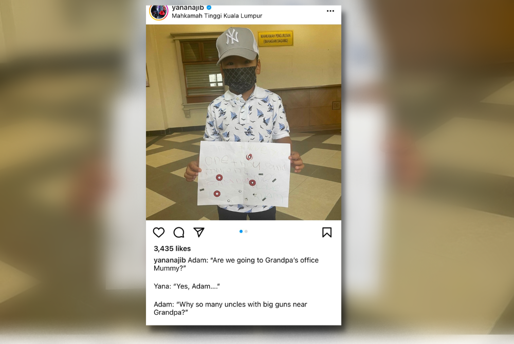 Perkongsian Nooryana di Instagram miliknya pada Jumaat.