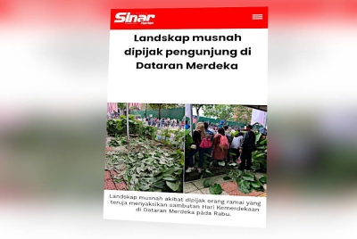 Laporan Sinar Harian pada Rabu.