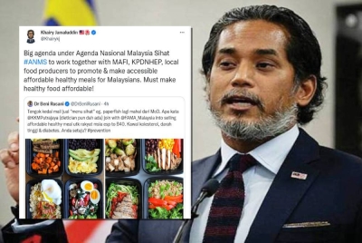 Tangkap layar ciapan Khairy Jamaluddin di Twitternya pada Ahad