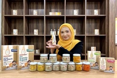 Antara makanan bayi yang diasaskan Jasnida kini mula mendapat tempat di pasaran negara dan luar negara.