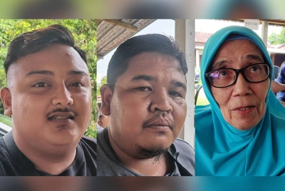 Gambar dari kiri: Muhammad Yusrie, Mohd Asri, Zahrah