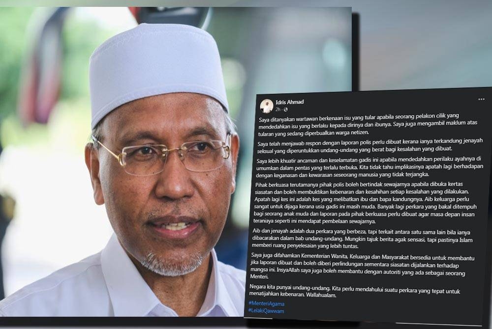 IDRIS. (Gambar dalam : Tangkap layar di facebook miliknya) 