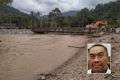 Penduduk berharap benteng lebih kukuh dibina di sepanjang Sungai Kupang bagi mengelakkan kejadian banjir berulang. Gambar kecil: Muhammad Sanusi