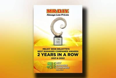 MR D.I.Y telah menerima anugerah Syarikat Pengurusan Terbaik di Malaysia oleh Deloitte Private.