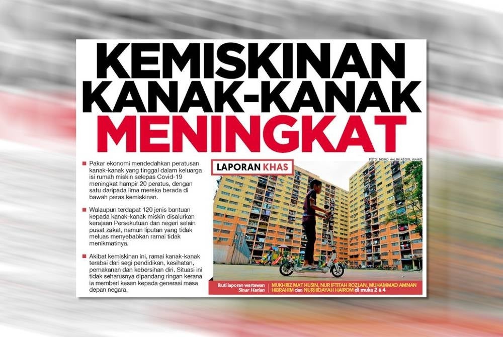 Muka hadapan Sinar Harian pada Sabtu.