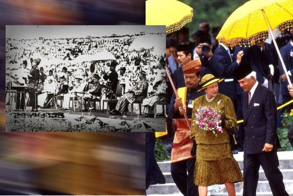 Ratu Elizabeth II memainkan peranan dalam memberi kemerdekaan kepada negara. - Foto Warisan Permaisuri dan Arkib Negara.