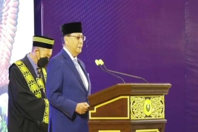 Sultan Sallehuddin Sultan Badlishah bertitah ketika berangkat merasmikan Persidangan Speaker-Speaker Parlimen dan Dewan Undangan Negeri Se-Malaysia Tahun 2022 di Pusat Konvensyen Antarabangsa Langkawi, pada Sabtu.