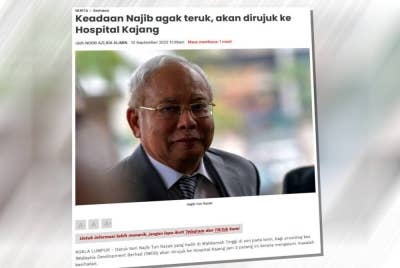 Laporan Sinar Harian pada Isnin.