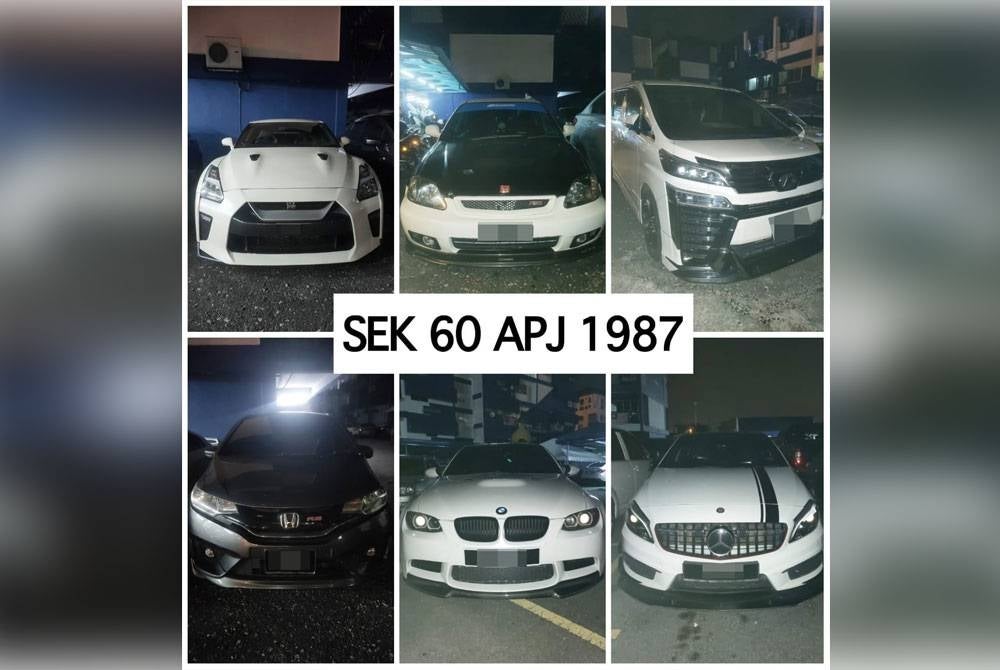 Antara kenderaan yang disita dalam operasi JSPT di Lebuhraya Kajang-Seremban (Lekas) arah selatan pada Khamis.