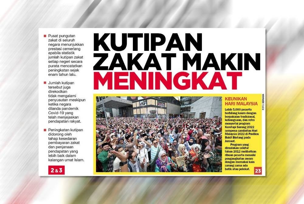 Laporan Sinar Harian pada Sabtu.