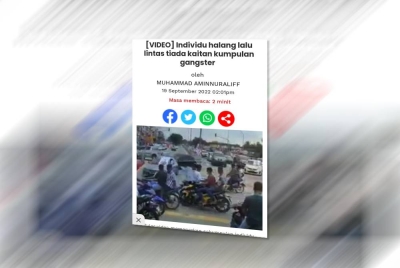 Laporan Sinar Harian berkaitan kejadian tular pada Ahad.
