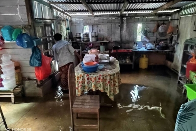 Banjir termenung sebelum ini menjadi punca penduduk masih tidak dibenarkan pulang ke rumah masing-masing.