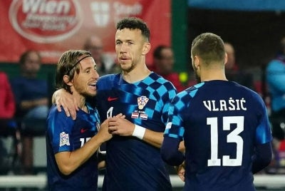 Pemain Croatia meraikan kejayaan mereka menewaskan Austria dalam aksi Liga Negara-Negara Eropah awal pagi Isnin.