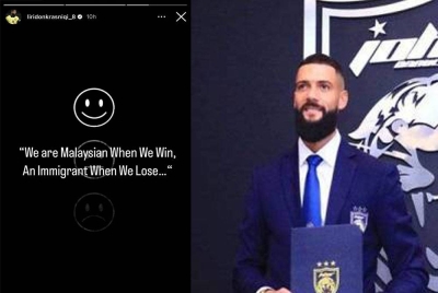 Liridon(kanan) memuat naik status di IG miliknya.