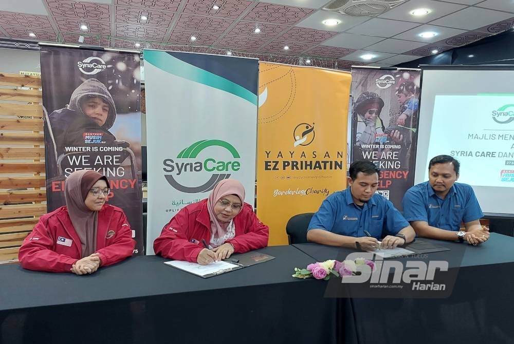 Pertubuhan Syria Care dan Yayasan EZ Prihatin Memeterai memorandum persefahaman (MoU) bagi menjayakan Kempen Bantuan Musim Sejuk 10.0 yang bermula 21 September hingga 31 Disember ini.