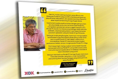 Tangkap layar Kenyataan Abdul Azim.