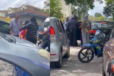 Video tular kejadian yang berlaku di hadapan sebuah sekolah di Kepala Batas.