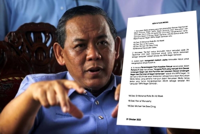 (kiri) Aminuddin. Kenyataan bersama tiga ADUN berhubung pelantikan barisan kepimpinan MPN PKR Negeri Sembilan.
