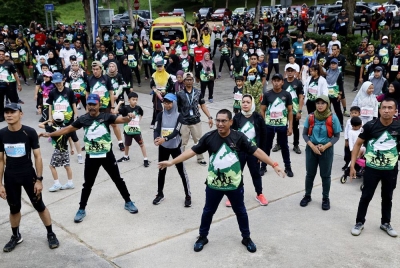 Ahmad Faizal ketika hadir pada majlis pelepasan Kementerian Belia dan Sukan (KBS) Trail Run 2022 di Taman Cabaran hari ini. Foto Bernama