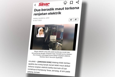 Laporan Sinar Harian.