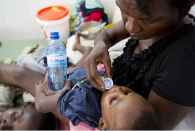 Gambar fail menunjukkan seorang budak lelaki dirawat selepas dijangkiti taun di Anse D'Hainault, Haiti. - Foto AP