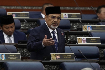 Tajuddin pada Mesyuarat Ketiga Penggal Kelima Parlimen ke-14 bagi Dewan Rakyat di Bangunan Parlimen, pada Isnin. - Foto Bernama