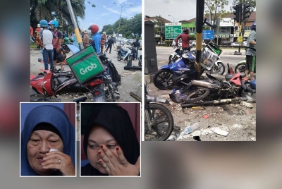 Muhaimin maut dalam kemalangan melibatkan lima kenderaan di persimpangan lampu isyarat Jalan Meru, Klang baru-baru ini.- Foto Sumber Facebook. Gambar kecil dari kiri: Zailan, Nur Izwana